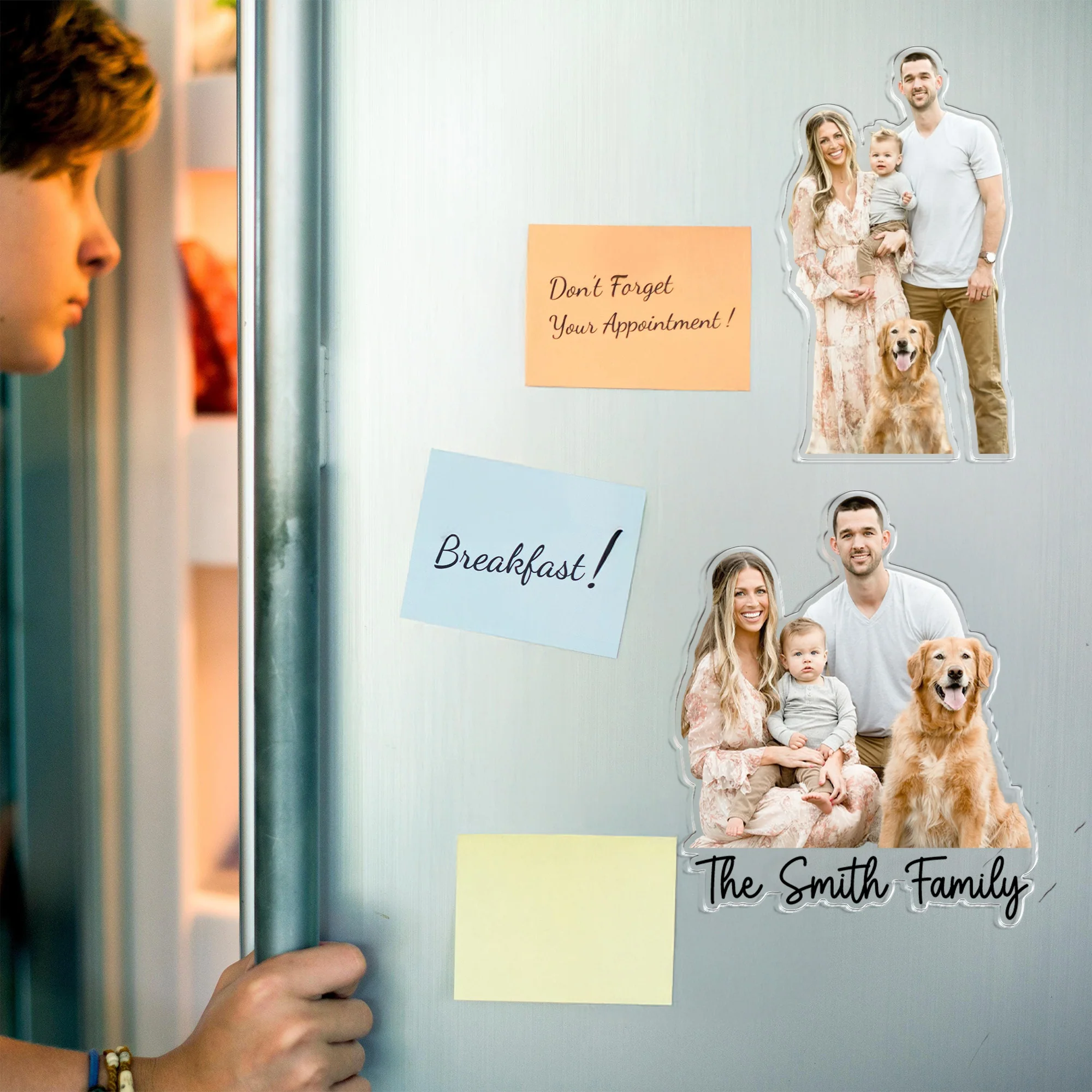 Custom Family Photo Acrylic Fridge Magnet Gift For Family HO82 900782 - Image 4