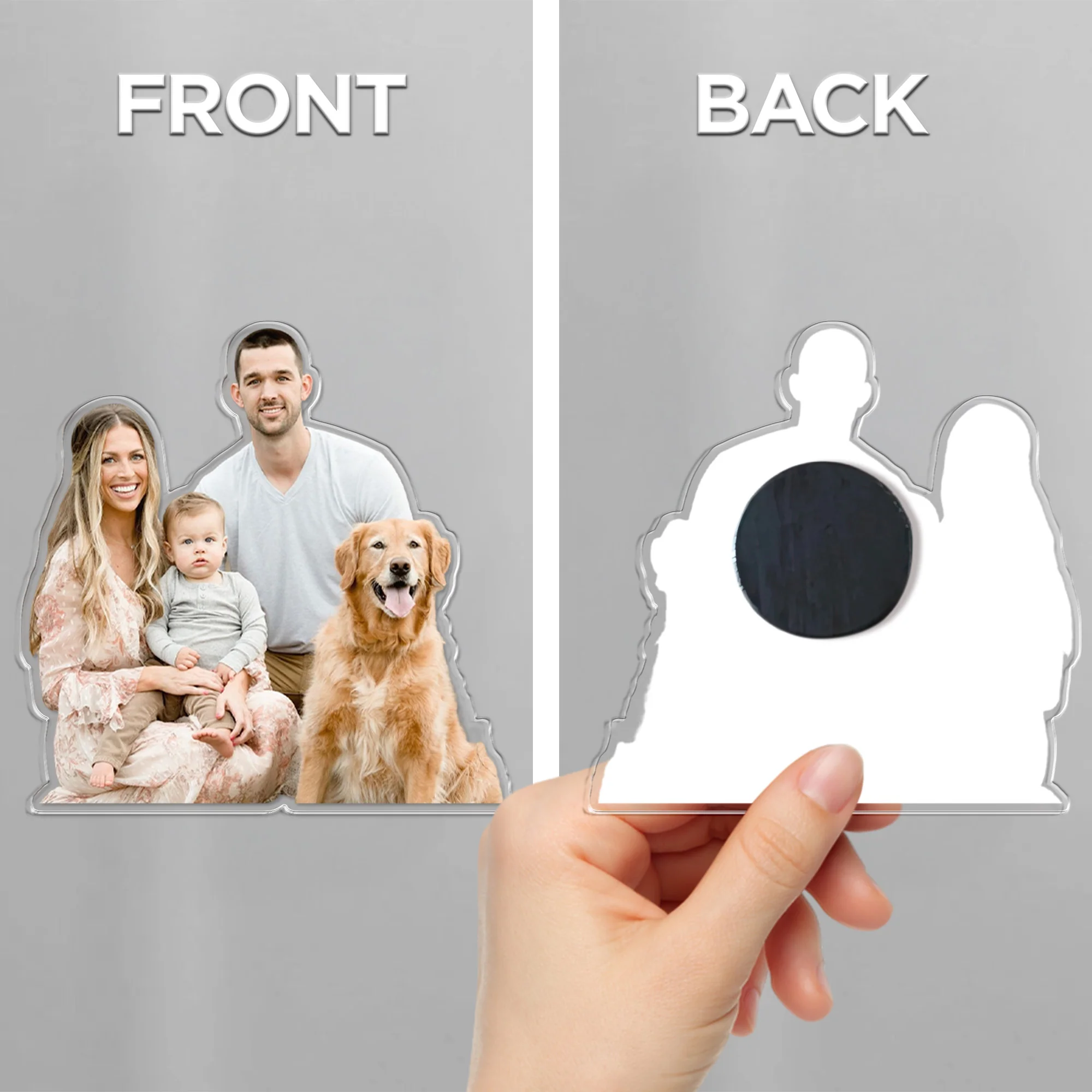Custom Family Photo Acrylic Fridge Magnet Gift For Family HO82 900782 - Image 5
