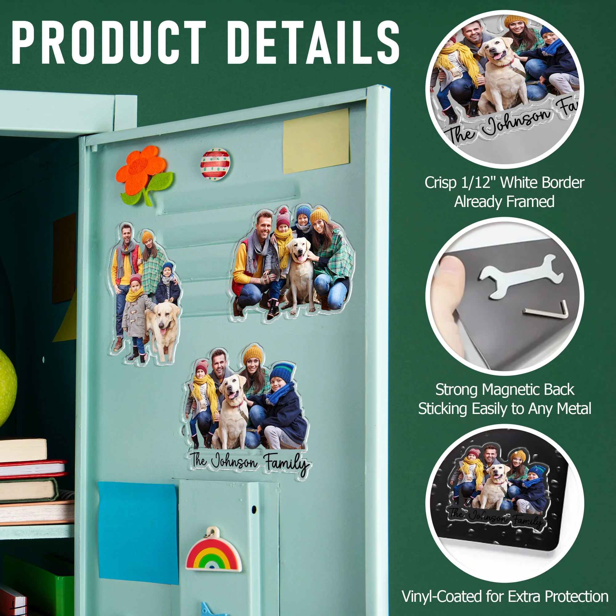 Custom Family Photo Acrylic Fridge Magnet Gift For Family HO82 900782 - Image 6