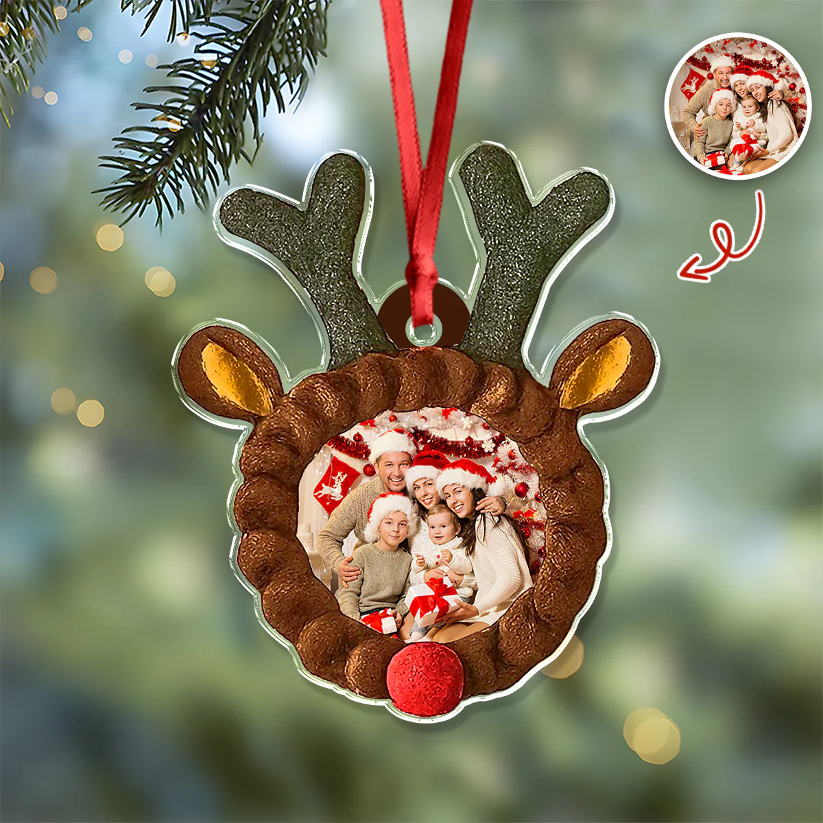 Custom Family Photo Acrylic Ornament For Christmas TH10 894833 - Image 2