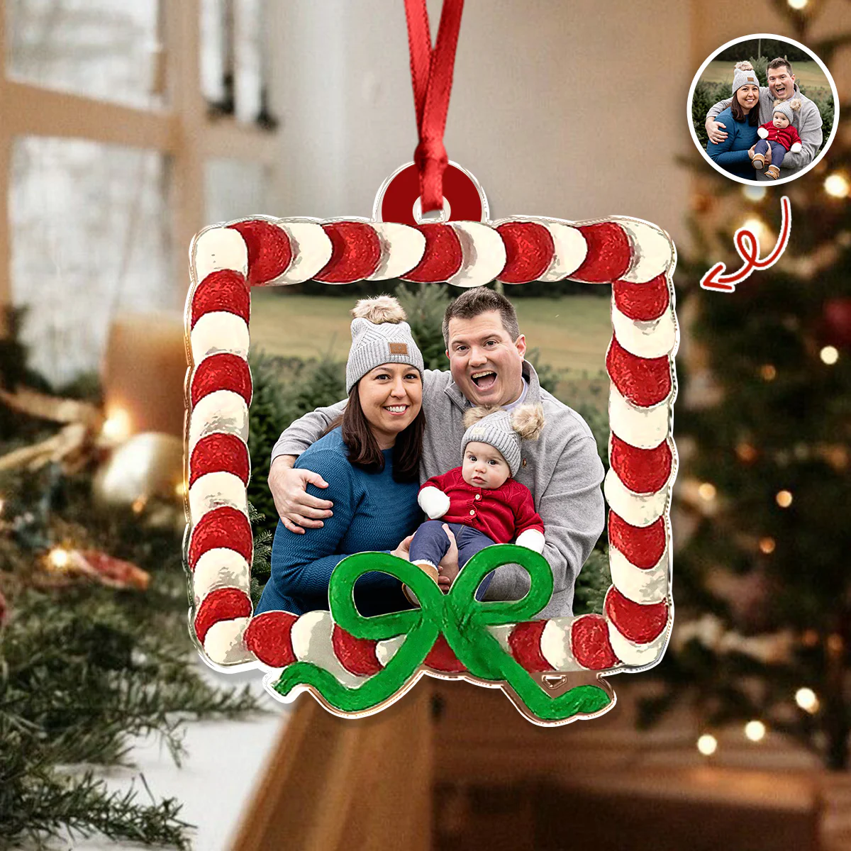 Custom Family Photo Acrylic Ornament For Christmas TH10 894833 - Image 3