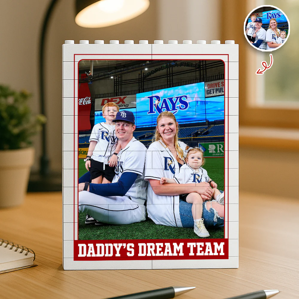 Custom Family Photo Dream Team Building Brick Block TH10 170013 - Image 4