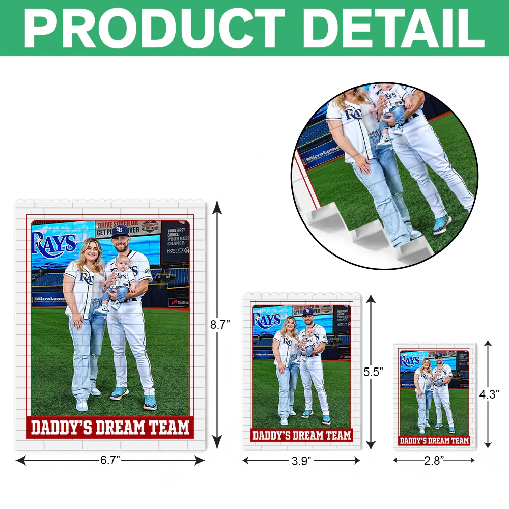 Custom Family Photo Dream Team Building Brick Block TH10 170013 - Image 7