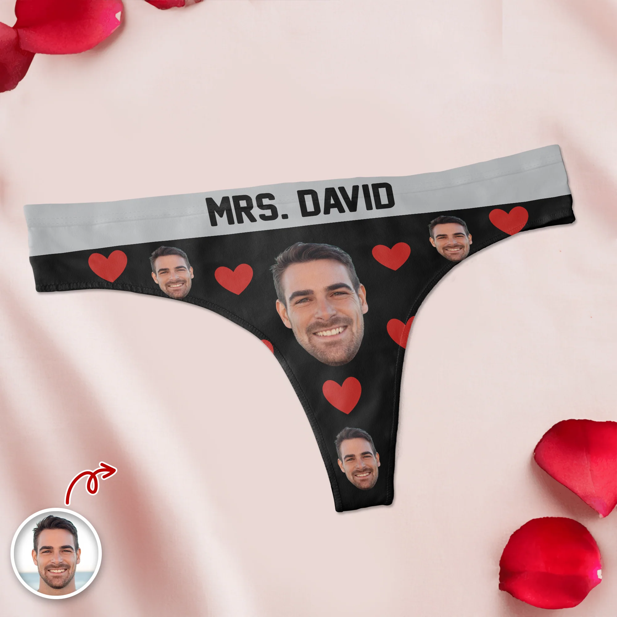 Custom Funny Boyfriend Husband Face Underwear For Women Gift For Valentine LM32 897677 - Image 4