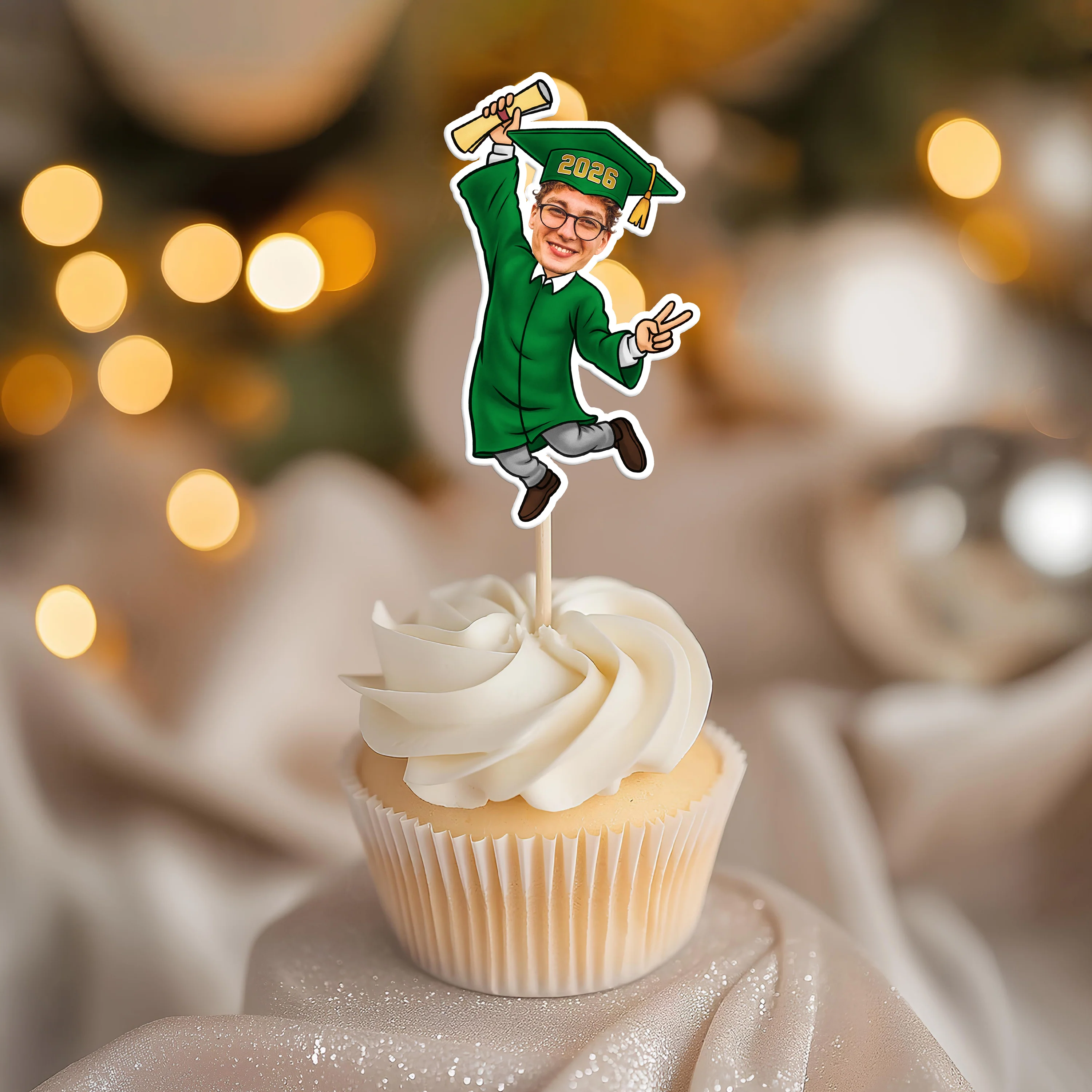 Custom Funny Face Class of 2026 Cupcake Toppers for Graduation Party HO82 901348 - Image 5