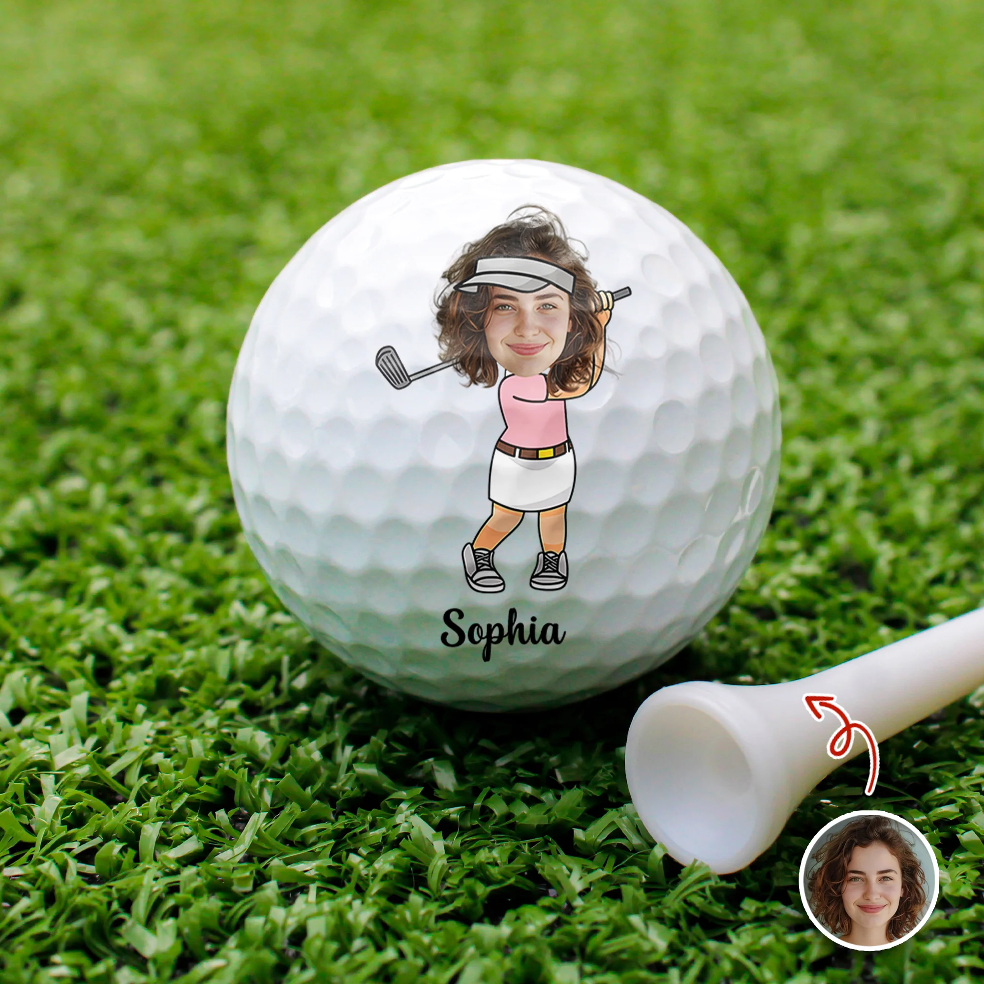 Custom Funny Face Golf Ball Perfect Gift for Golf Lovers HA75 898556 - Image 8