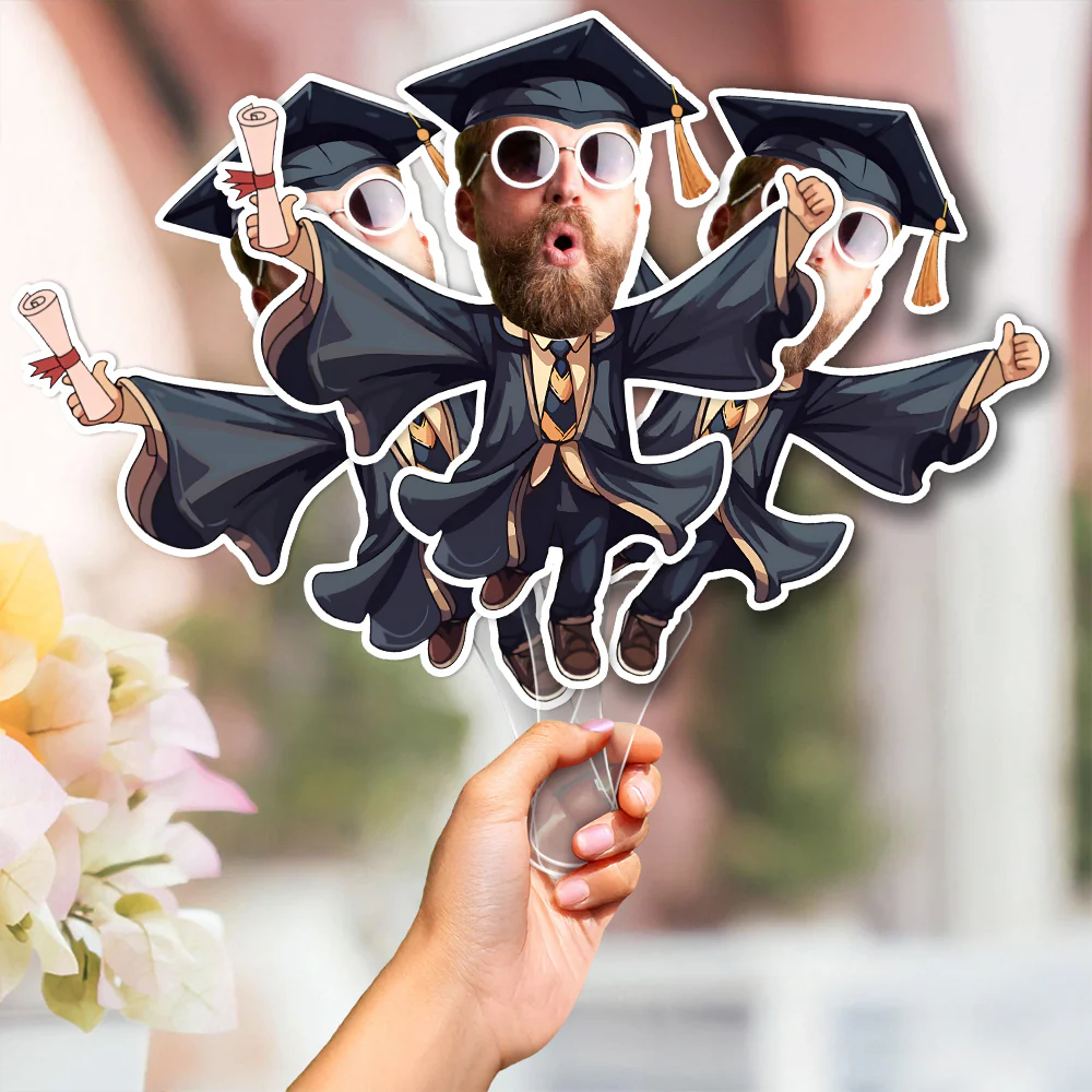 Custom Funny Face Graduation Class of 2026 Decoration Face Fan HO82 901922 - Image 5