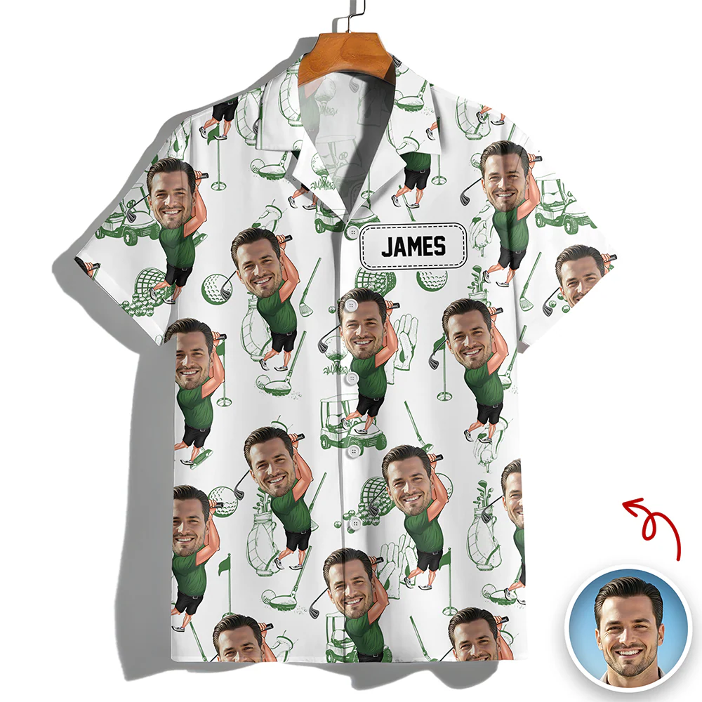 Custom Funny Golfer Photo Hawaii Shirt Gift For Golf Lovers CH07 899924 - Image 4