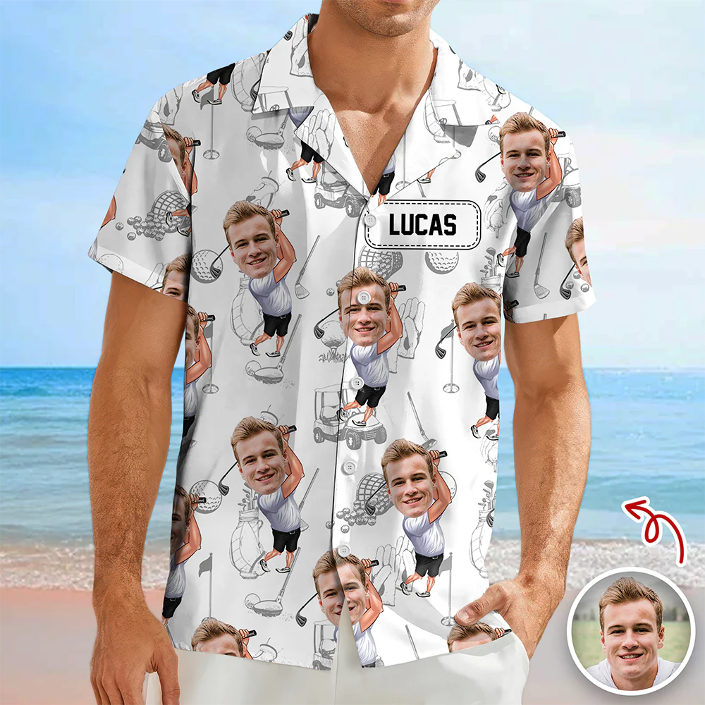 Custom Funny Golfer Photo Hawaii Shirt Gift For Golf Lovers CH07 899924 - Image 7