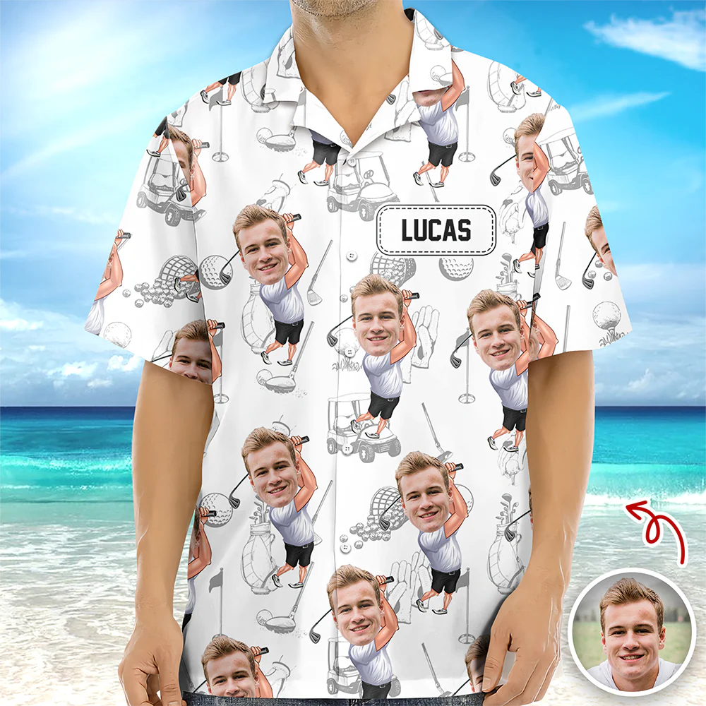 Custom Funny Golfer Photo Hawaii Shirt Gift For Golf Lovers CH07 899924 - Image 8