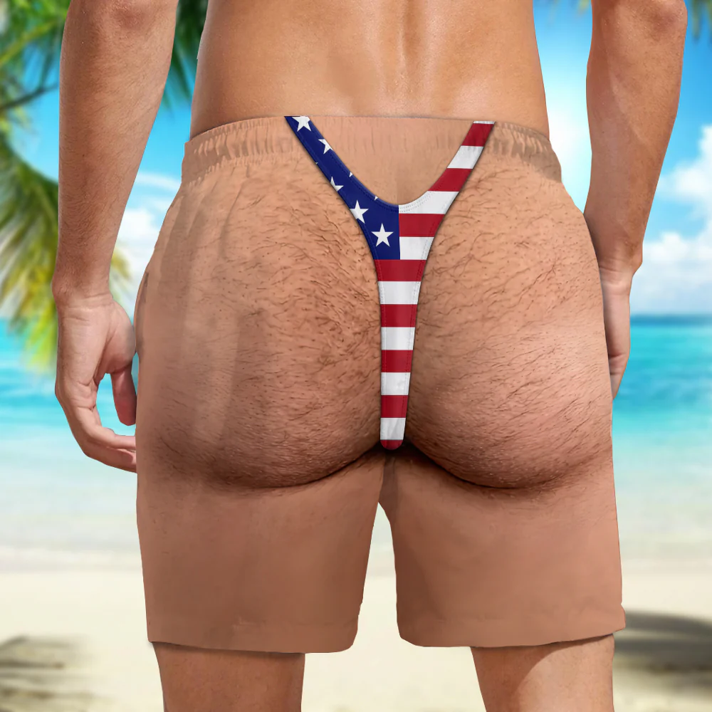 Custom Funny Patriotic Me Beach Short, Summer Vacation And Travel Gifts For Men HA75 921864 - Image 2