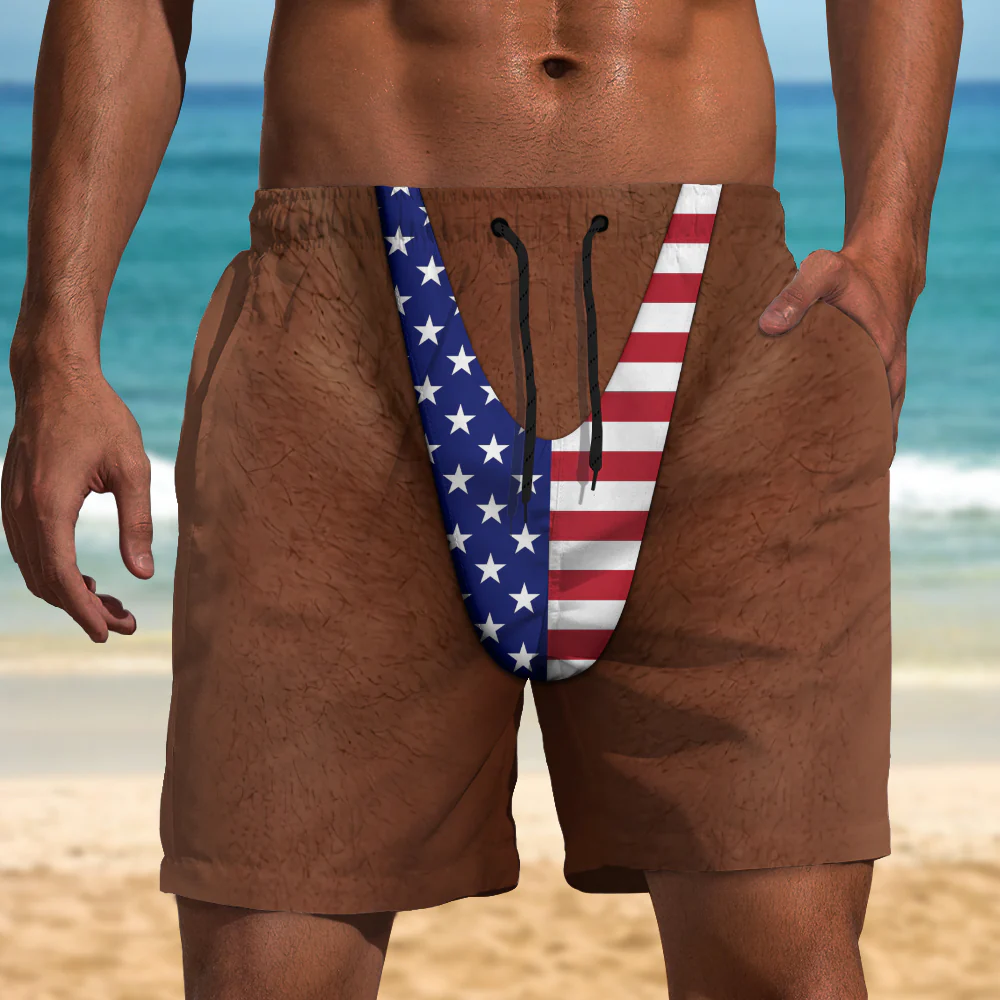 Custom Funny Patriotic Me Beach Short, Summer Vacation And Travel Gifts For Men HA75 921864 - Image 6