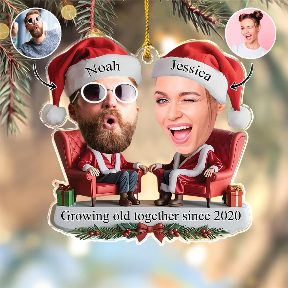 Custom Growing Old Together Since Couple Acrylic Ornament CH07 899252 - Image 3
