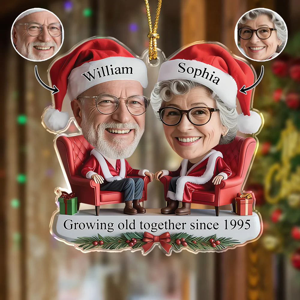Custom Growing Old Together Since Couple Acrylic Ornament CH07 899252 - Image 5