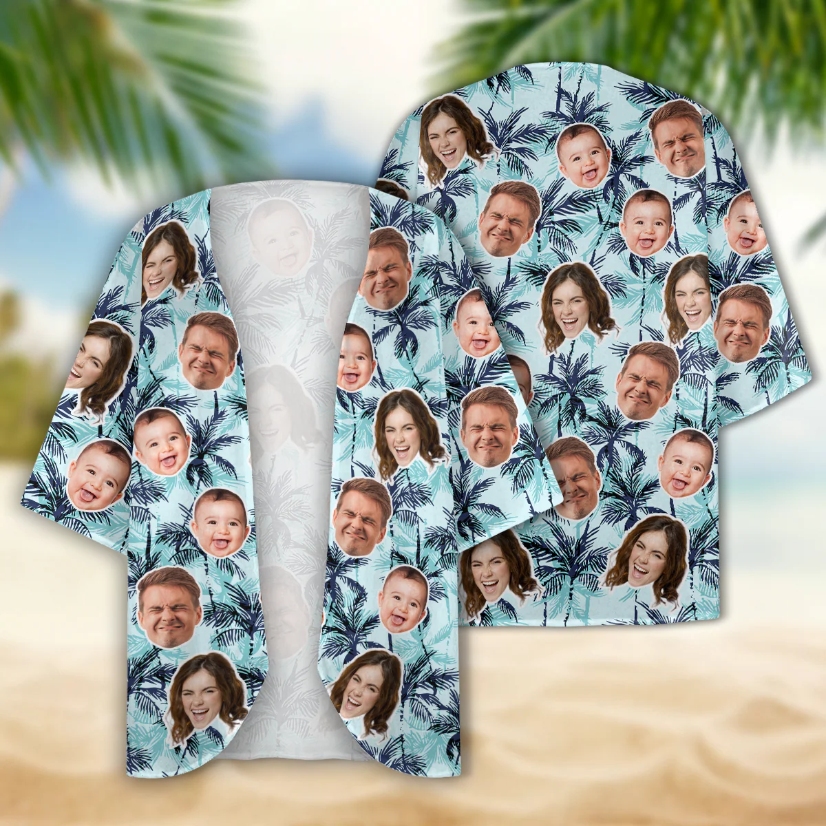 Custom Human Face Photo On Family Kimono Cover TH10 894163 - Image 4