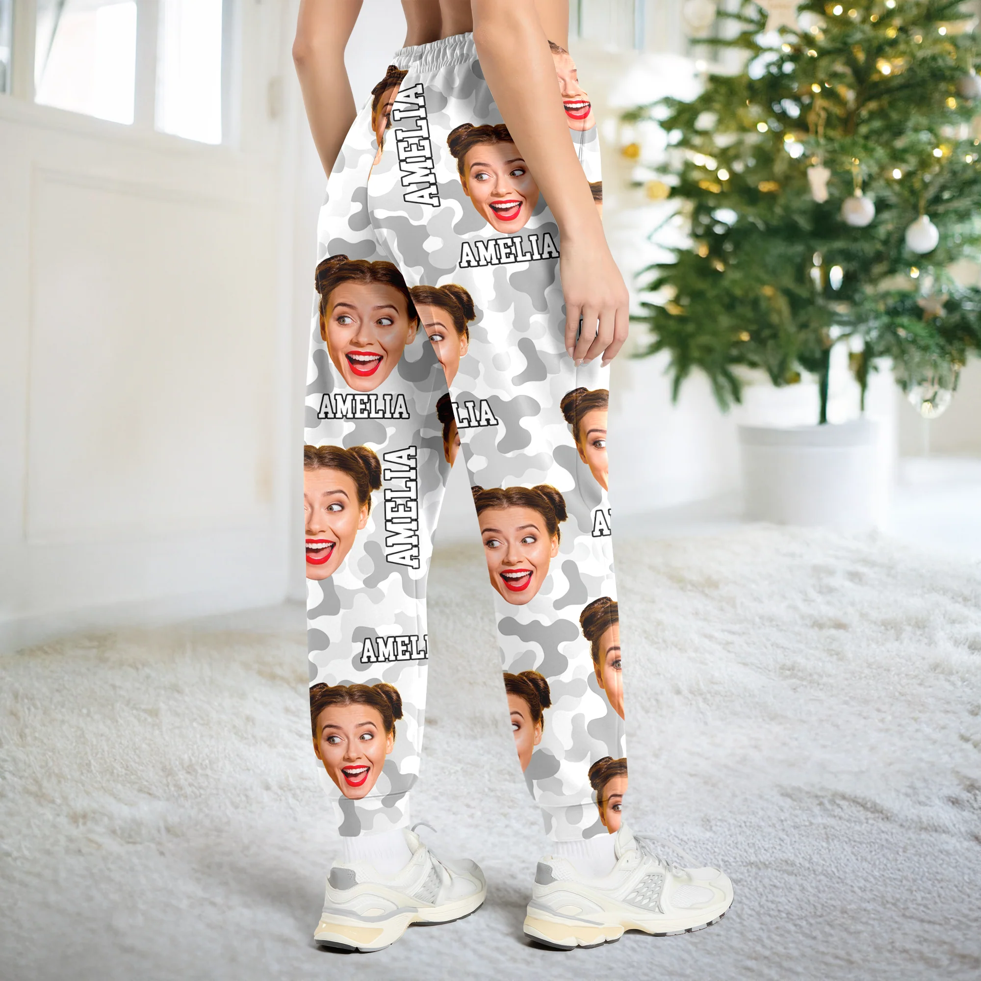 Custom Human Photo Camo Pattern Sweatpants TH10 896669 - Image 3