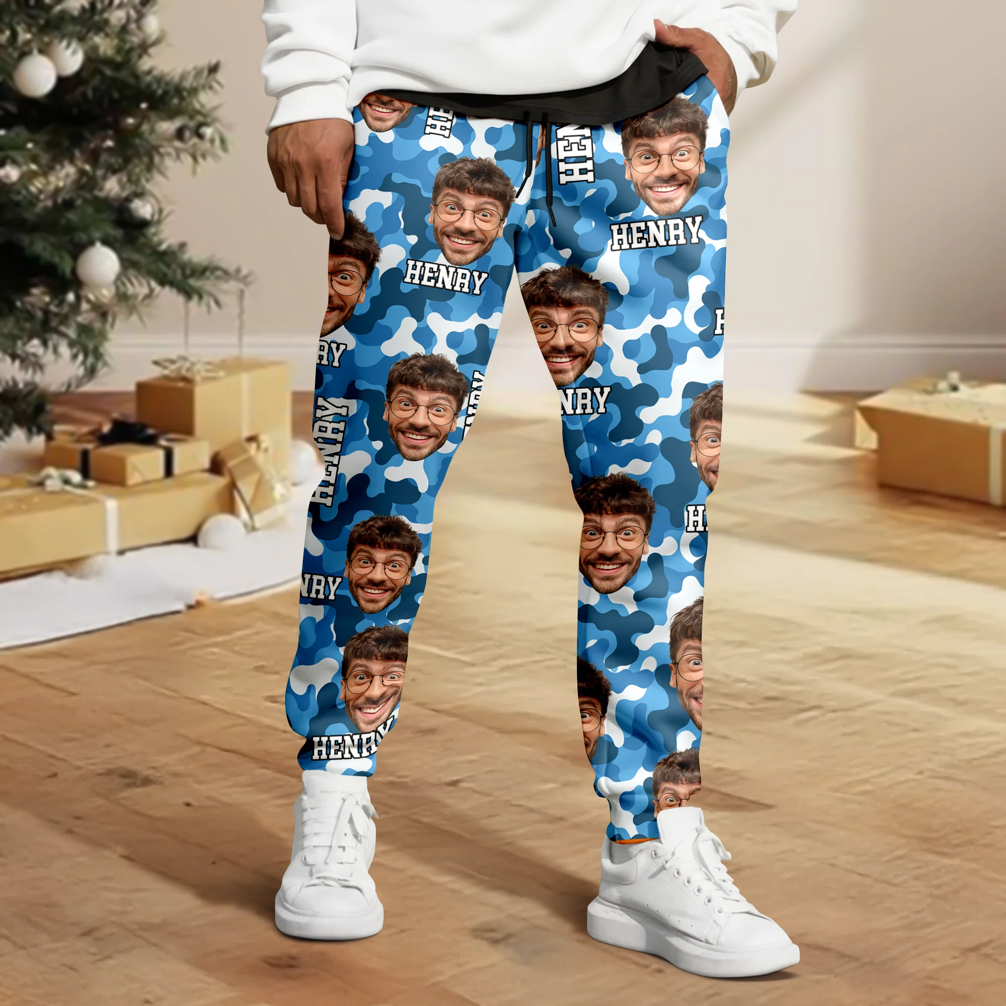 Custom Human Photo Camo Pattern Sweatpants TH10 896669 - Image 5