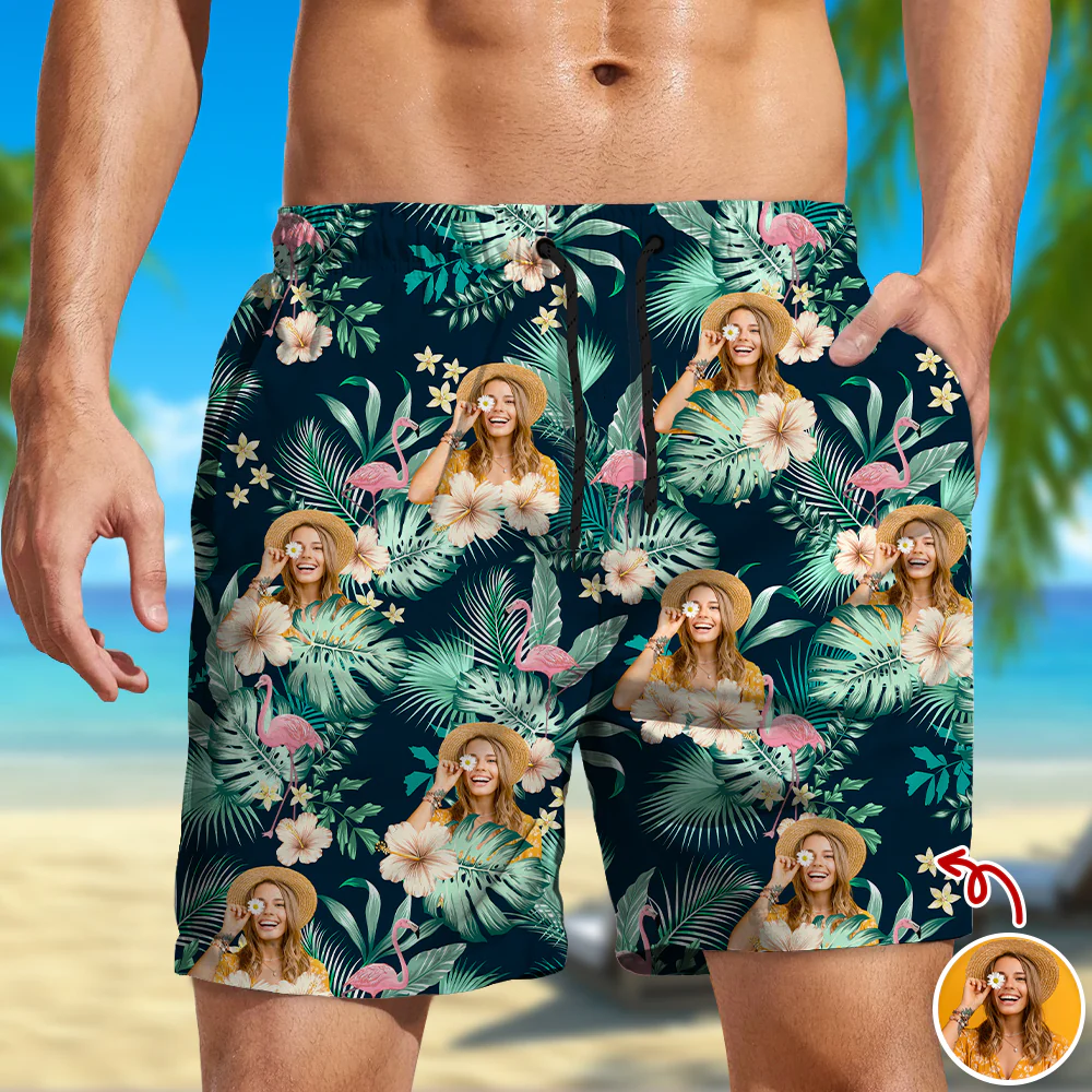 Custom Human Photo Tropical Vacation Aloha Beach Short HO82 902648 - Image 2
