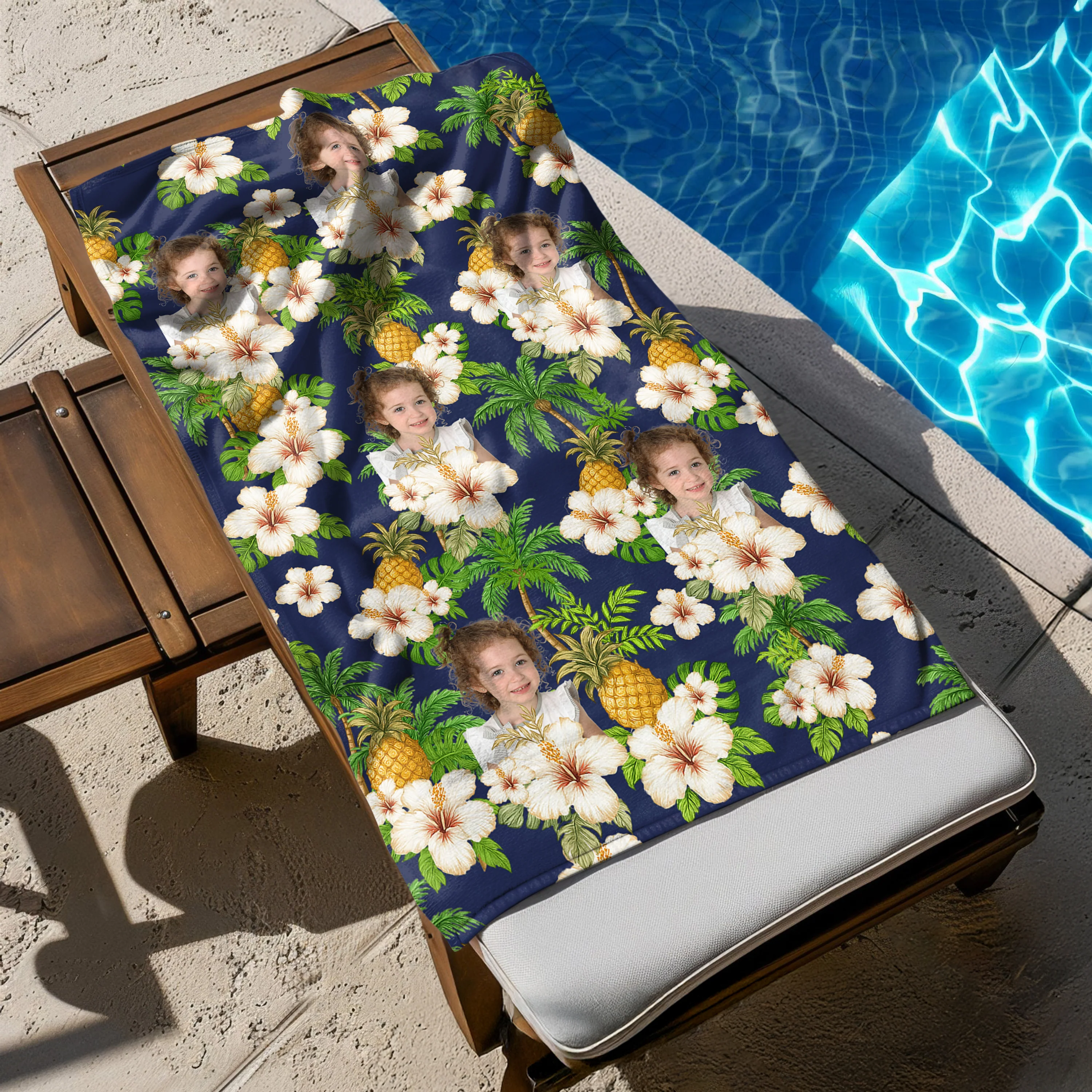 Custom Human Photo Tropical Vibe Family Beach Towel HA75 892646 - Image 13