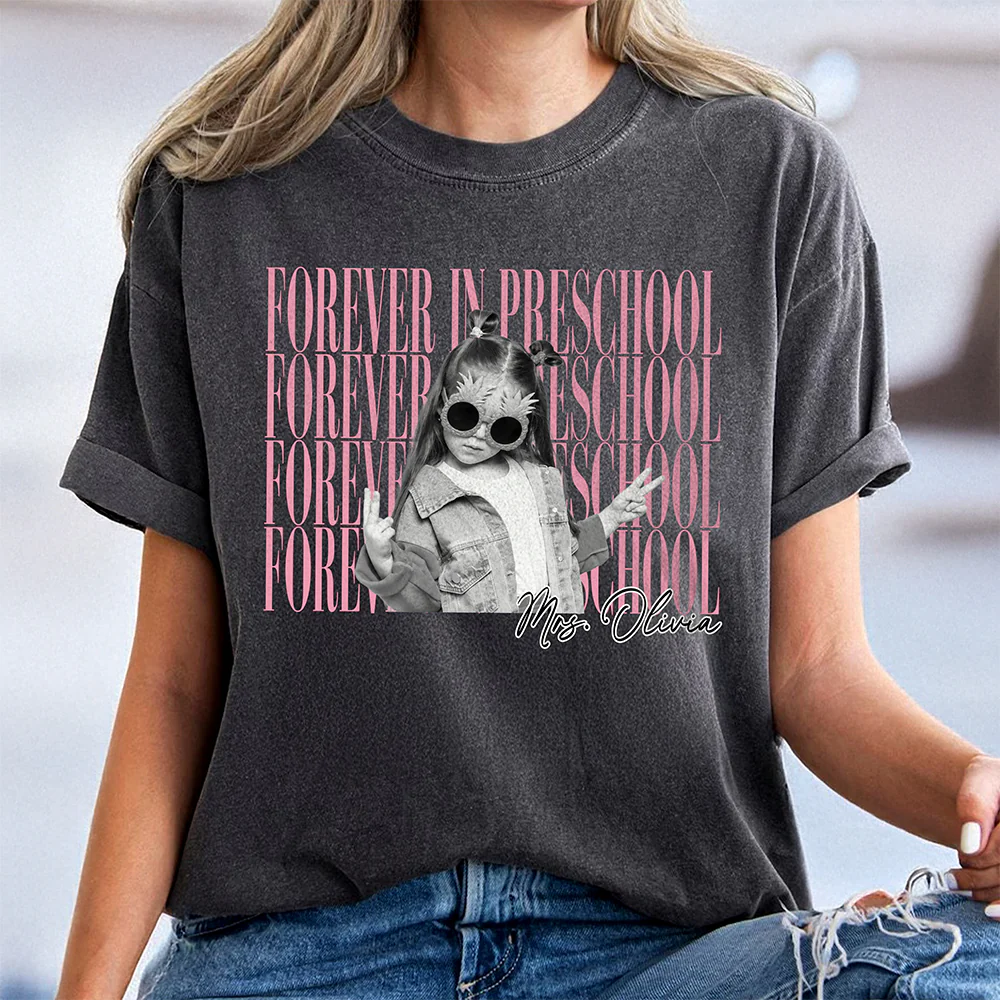 Custom Kid Photo Forever In Second Vintage Comfort Shirt Back to School Gift CH07 911954 - Image 2