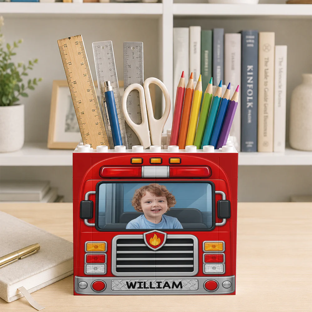 Custom Kid Photo Personalized Brick Pencil Pot Back to School Gifts HA75 921736 - Image 4