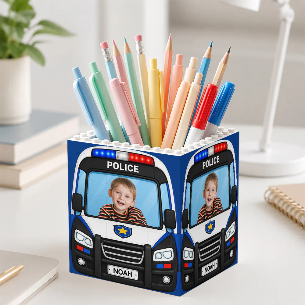Custom Kid Photo Personalized Brick Pencil Pot Back to School Gifts HA75 921736 - Image 5