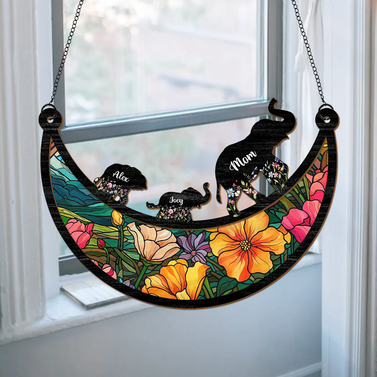 Custom Mama Elephant Family Suncatcher Mother's Day Gift HA75 920674 - Image 8
