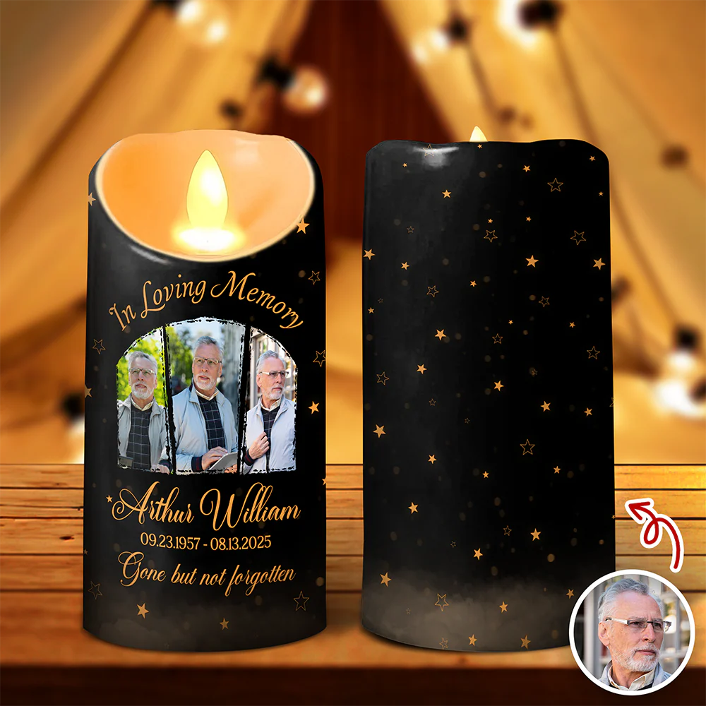 Custom Memorial Photo In Loving Memory Gone but Never Forgotten Led Candle CH07 896248 - Image 4