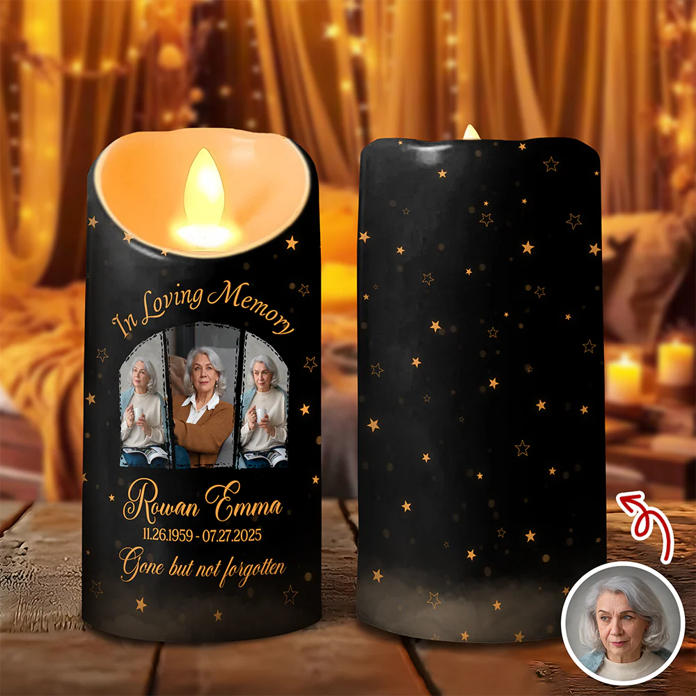 Custom Memorial Photo In Loving Memory Gone but Never Forgotten Led Candle CH07 896248 - Image 8