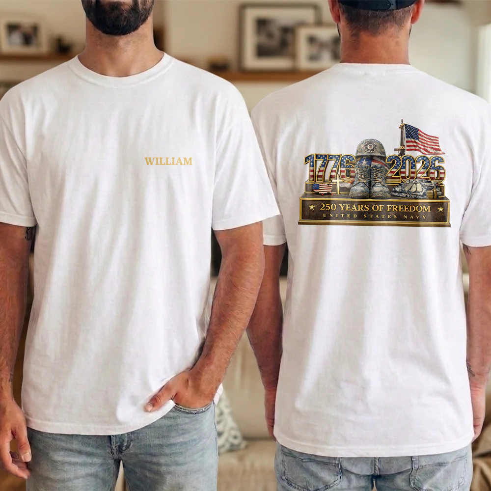 Custom Name 1776-2026 250 Years Of Freedom Back & Front Shirt TH10 169413 - Image 4