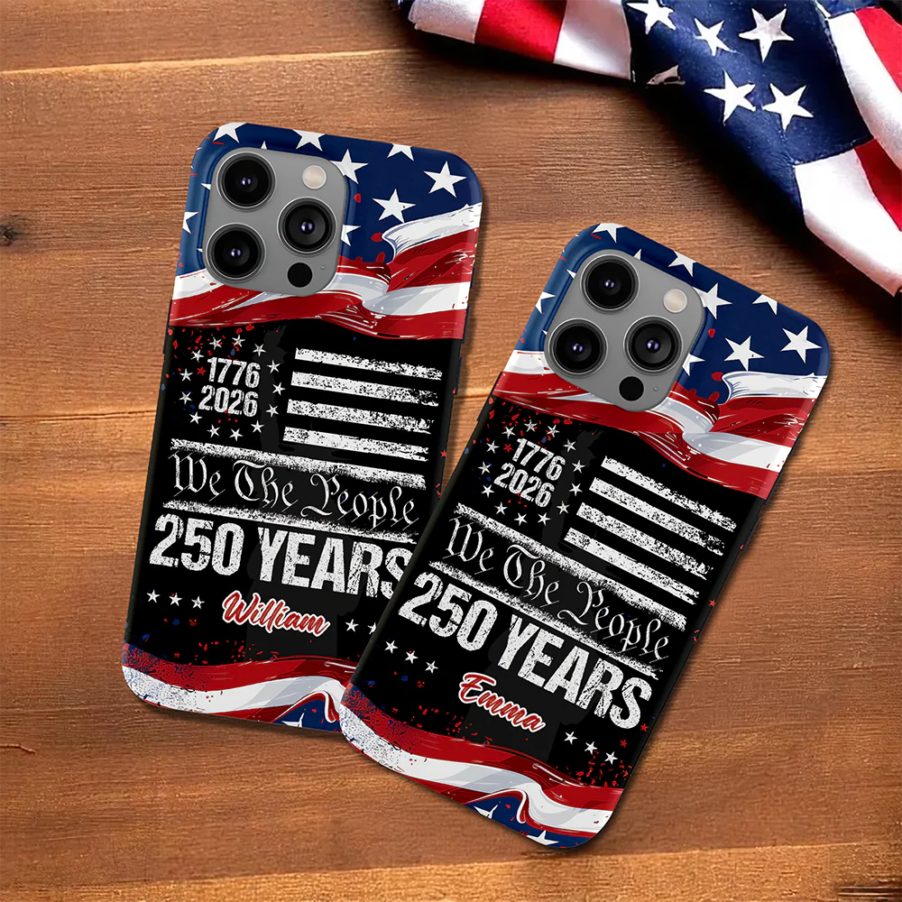 Custom Name 250 Years USA 250th Birthday 1776-2026 Eagle Phone Case HA75 920198 - Image 2