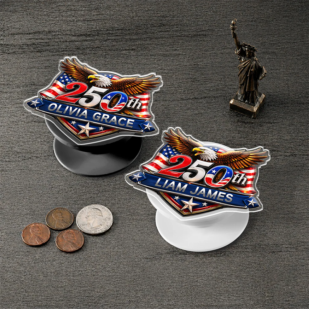 Custom Name 250th Anniversary 1776-2026 Eagle USA Semiquincentennial Patriotic Griptok HA75 920578 - Image 4