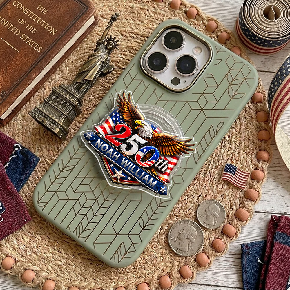 Custom Name 250th Anniversary 1776-2026 Eagle USA Semiquincentennial Patriotic Griptok HA75 920578 - Image 5