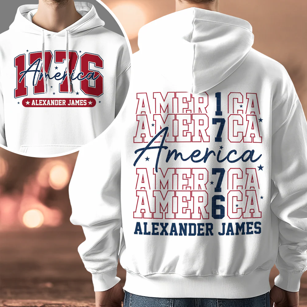 Custom Name America 1776 Front And Back Shirt TH10 898927 - Image 2