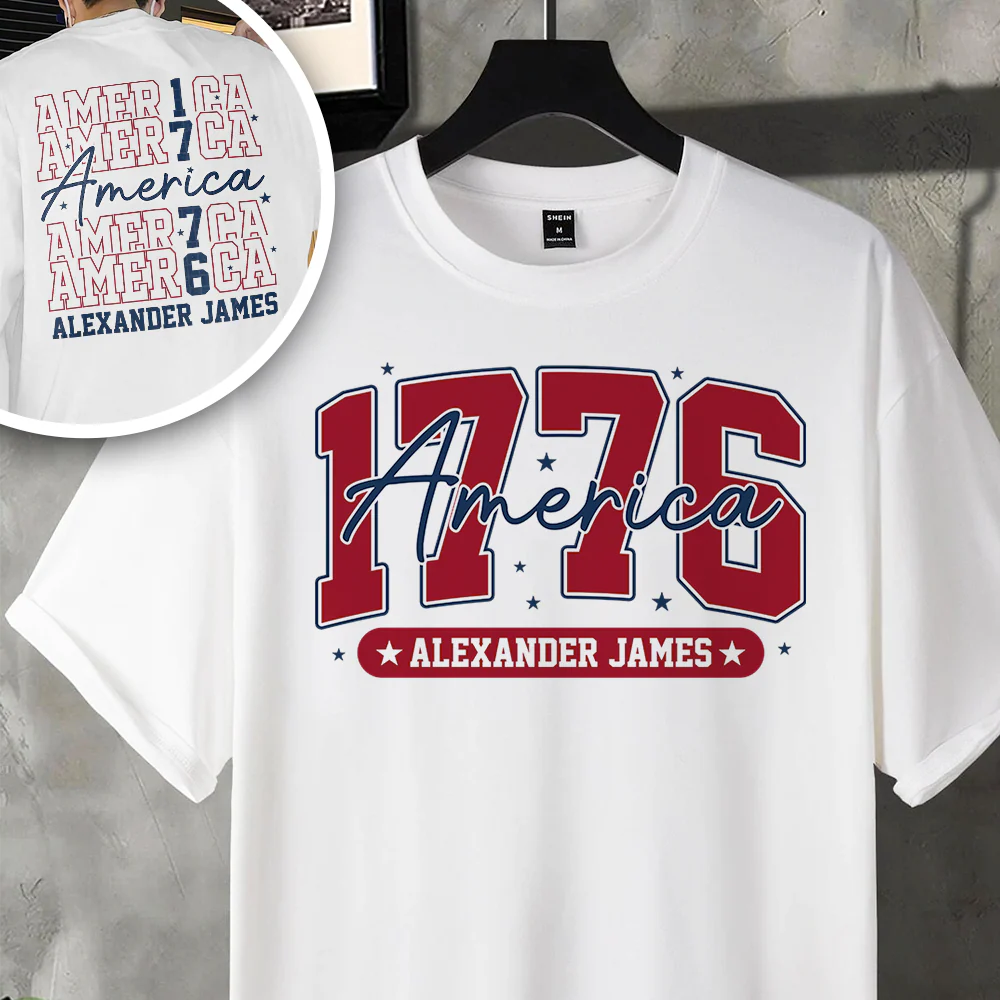 Custom Name America 1776 Front And Back Shirt TH10 898927 - Image 4