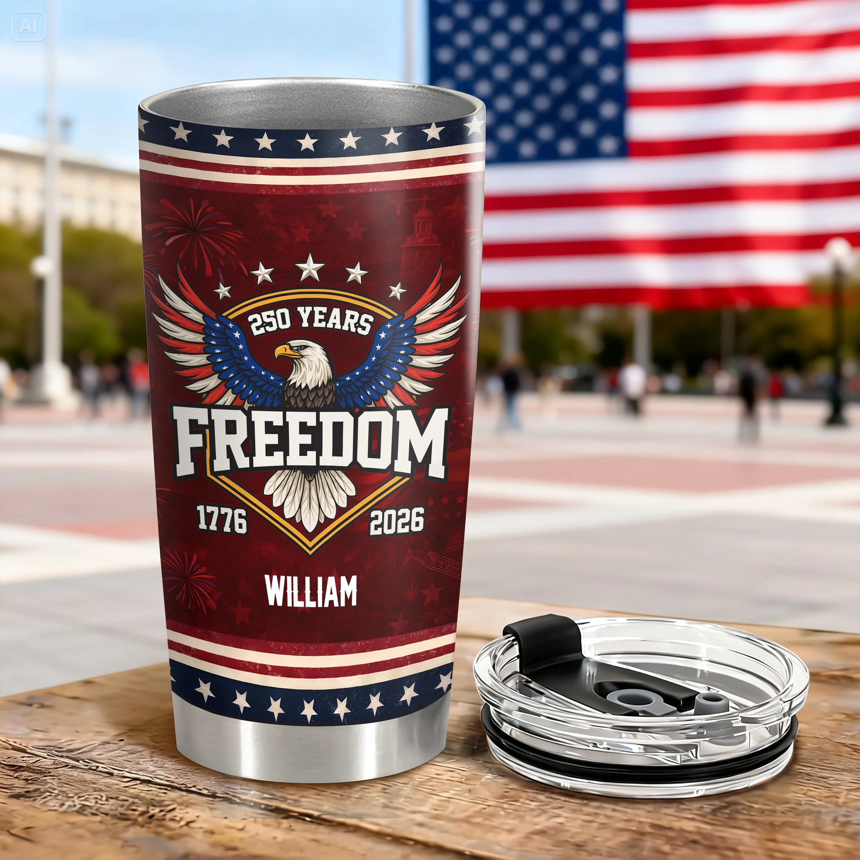 Custom Name 250 Years of Freedom America 1776–2026 Anniversary Fat Tumbler CH07 910552 - Image 11
