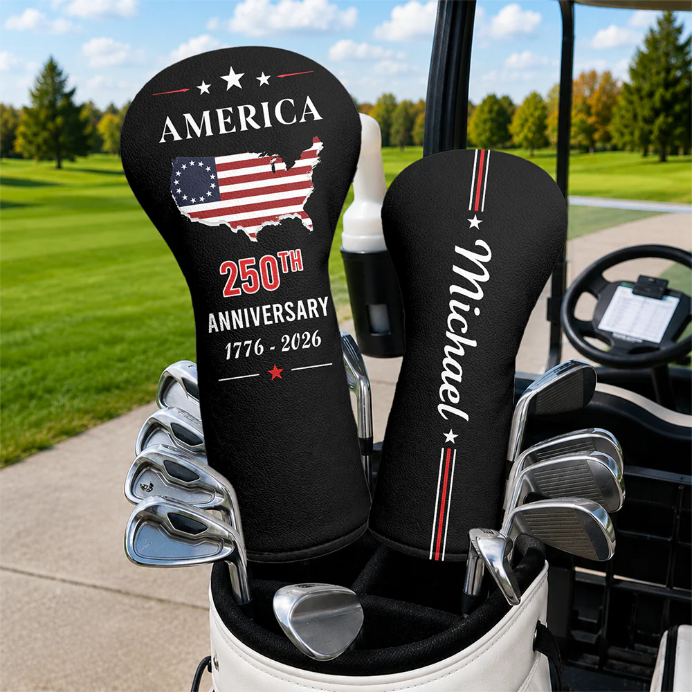Custom Name America 250th Anniversary 1776–2026 Golf Head Cover LM32 668945 - Image 2