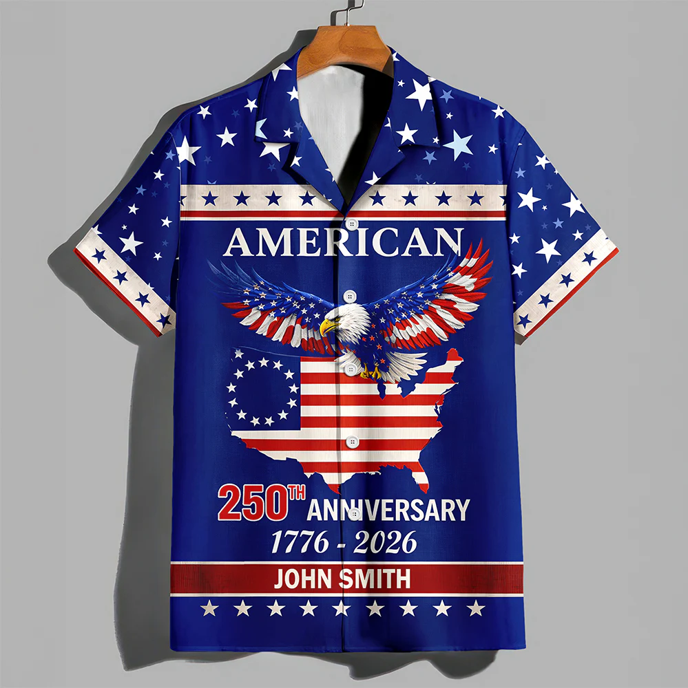 Custom Name American 250Th Anniversary Eagle Flag Hawaii Shirt TH10 898715 - Image 8