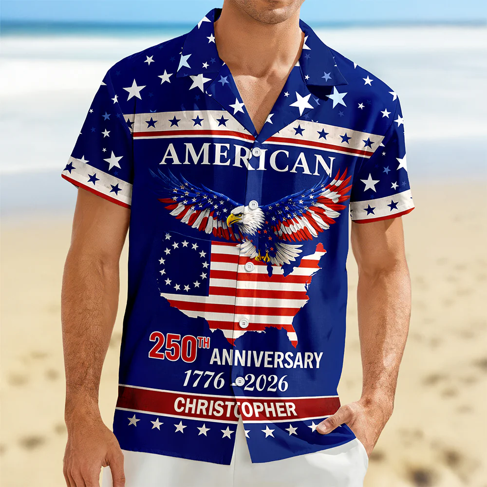 Custom Name American 250Th Anniversary Eagle Flag Hawaii Shirt TH10 898715 - Image 9