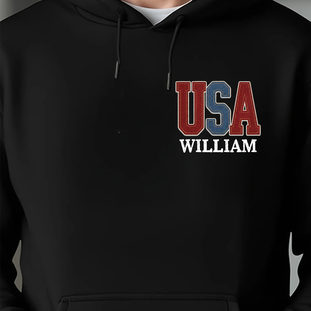 Custom Name American Eagle 250 Years Patriotic Front & Back Dark Shirt HO82 901838 - Image 5