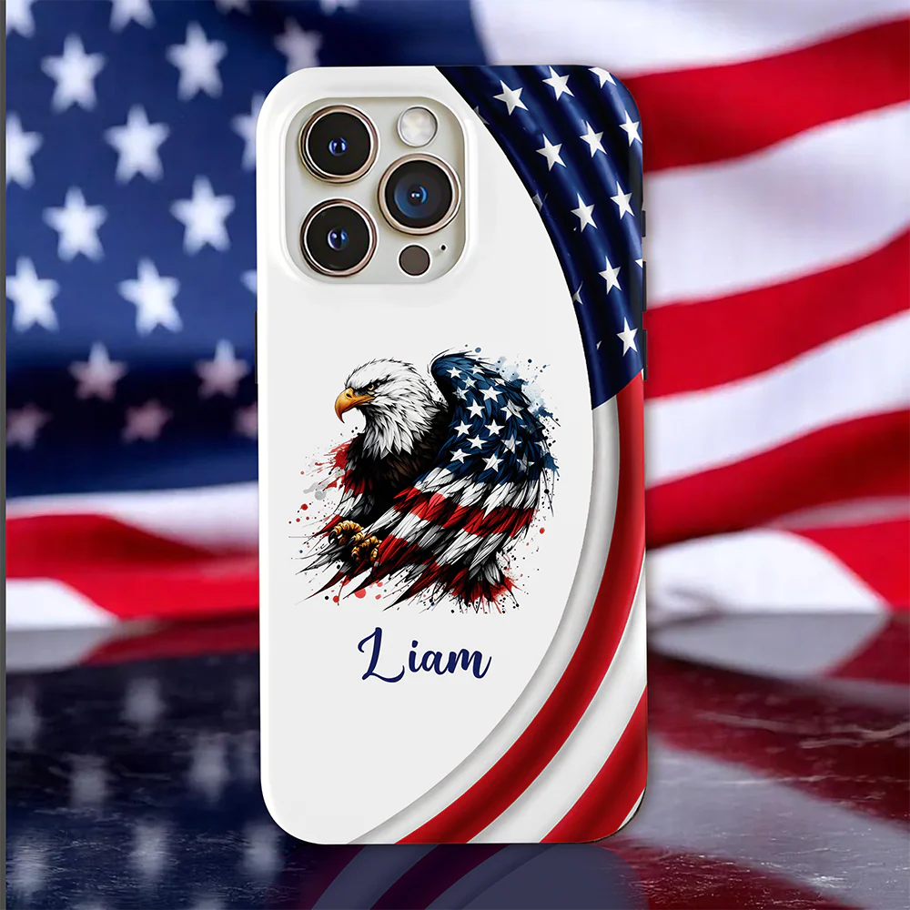 Custom Name American Pride Patriotic Eagle Phone Case HA75 921168 - Image 2