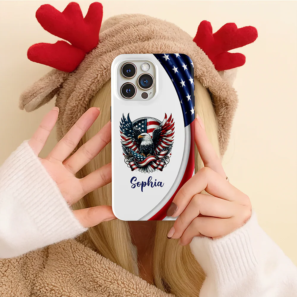 Custom Name American Pride Patriotic Eagle Phone Case HA75 921168 - Image 3