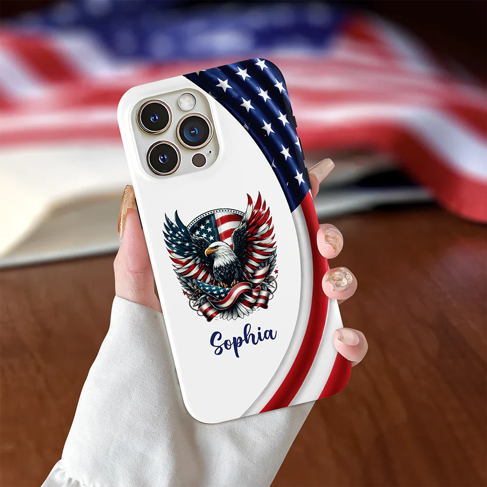 Custom Name American Pride Patriotic Eagle Phone Case HA75 921168 - Image 4
