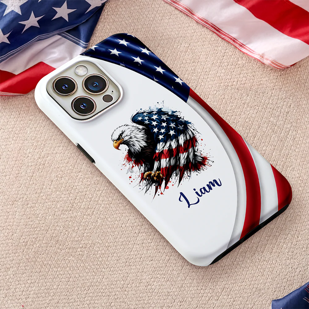 Custom Name American Pride Patriotic Eagle Phone Case HA75 921168 - Image 5