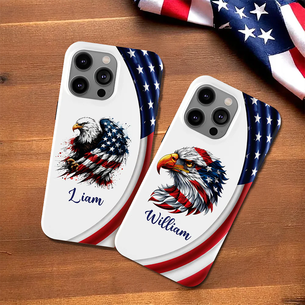 Custom Name American Pride Patriotic Eagle Phone Case HA75 921168 - Image 7