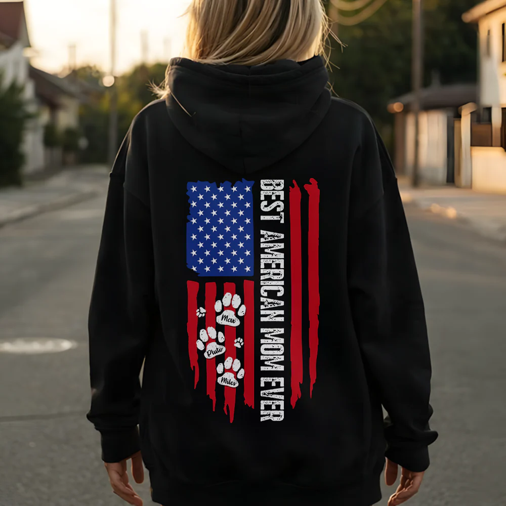 Custom Name Best American Mom Ever Back Shirt TH10 898685 - Image 3