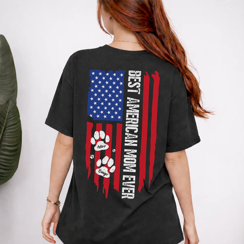 Custom Name Best American Mom Ever Back Shirt TH10 898685 - Image 5