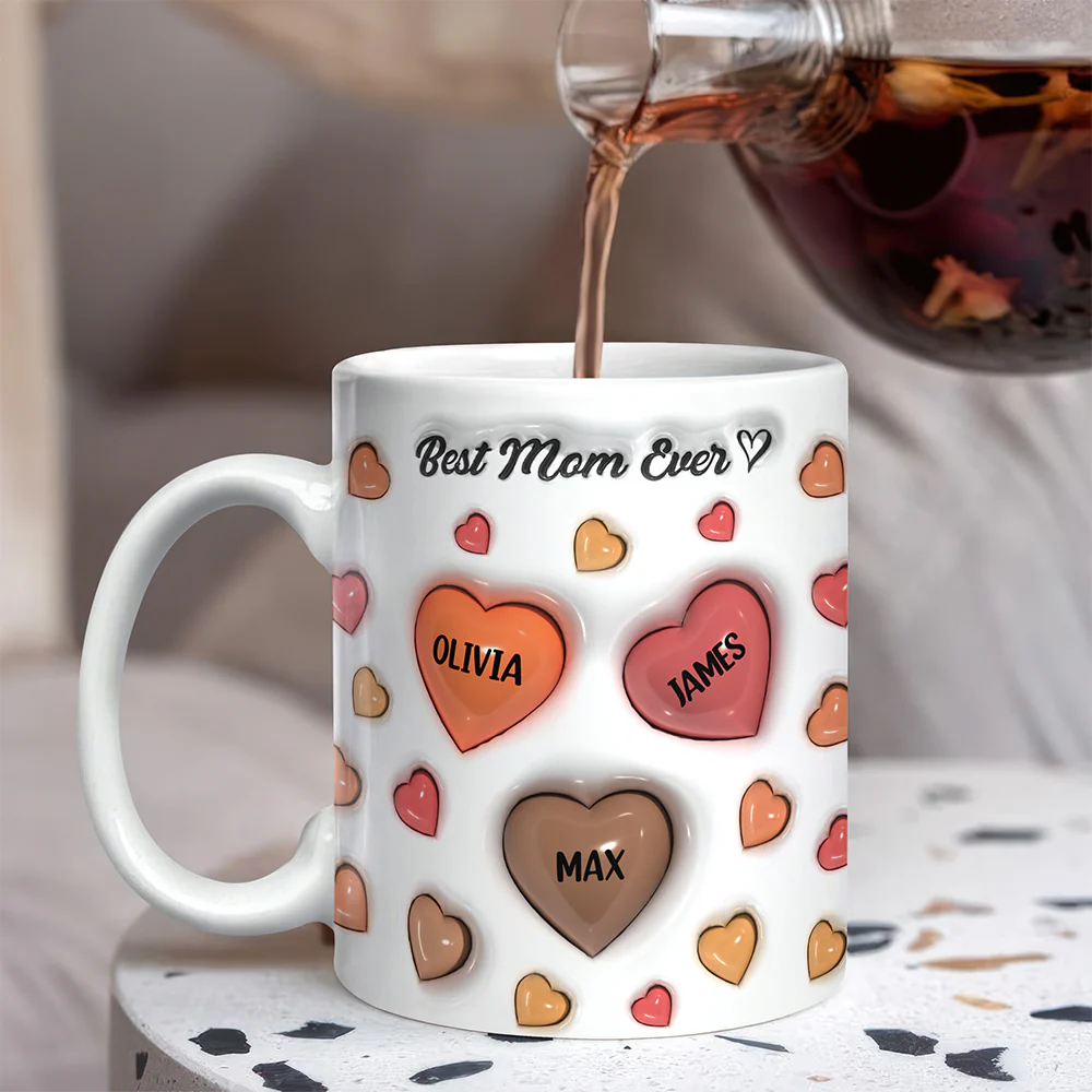 Custom Name Best Mom Ever 3D Inflated Effect Mug Gift For Mother's Day TH10 898985 - Image 4
