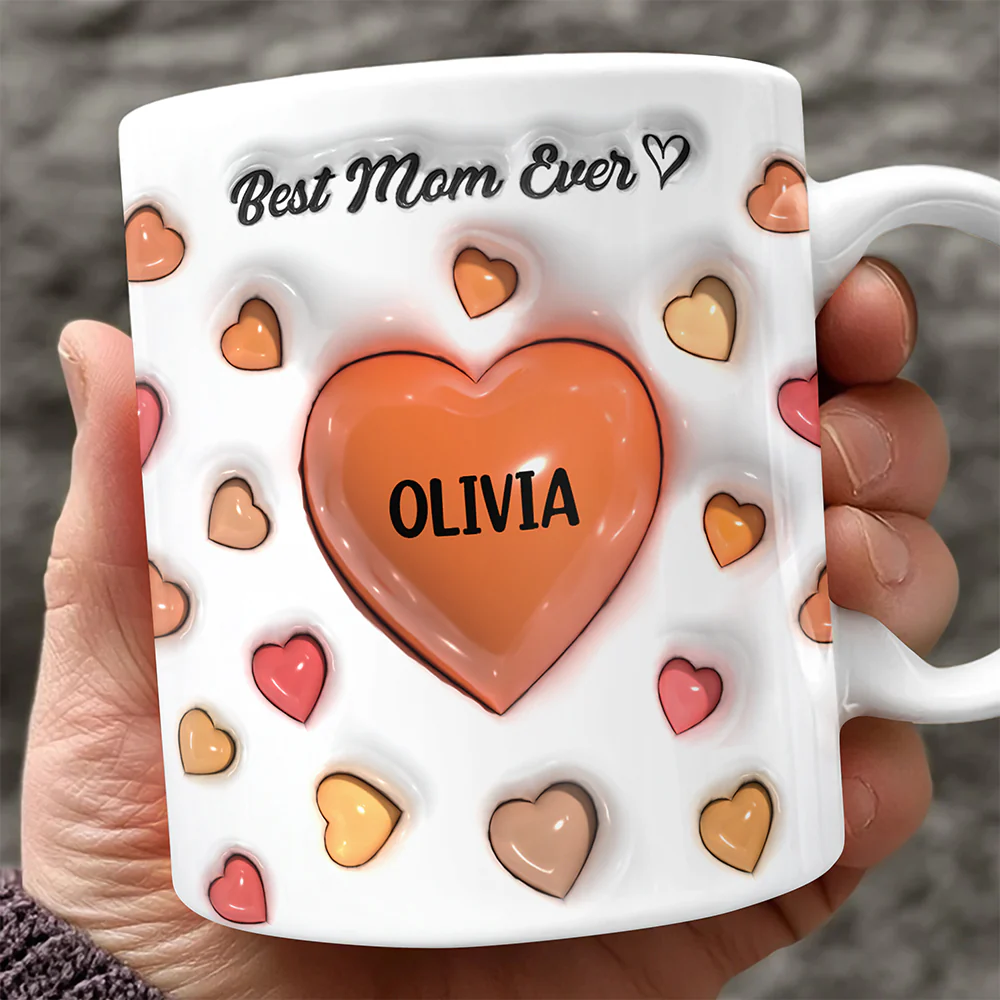 Custom Name Best Mom Ever 3D Inflated Effect Mug Gift For Mother's Day TH10 898985 - Image 6