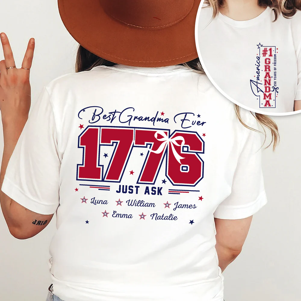 Custom Name Best Mom Ever Front And Back Shirt HA75 920634 - Image 7